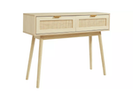 Lloyd Pascal Light Rattan 2 Drawer Console Table