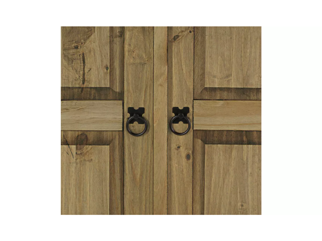 Puerto Rico 2 Door Wardrobe - Dark Pine - Ready Assembled !