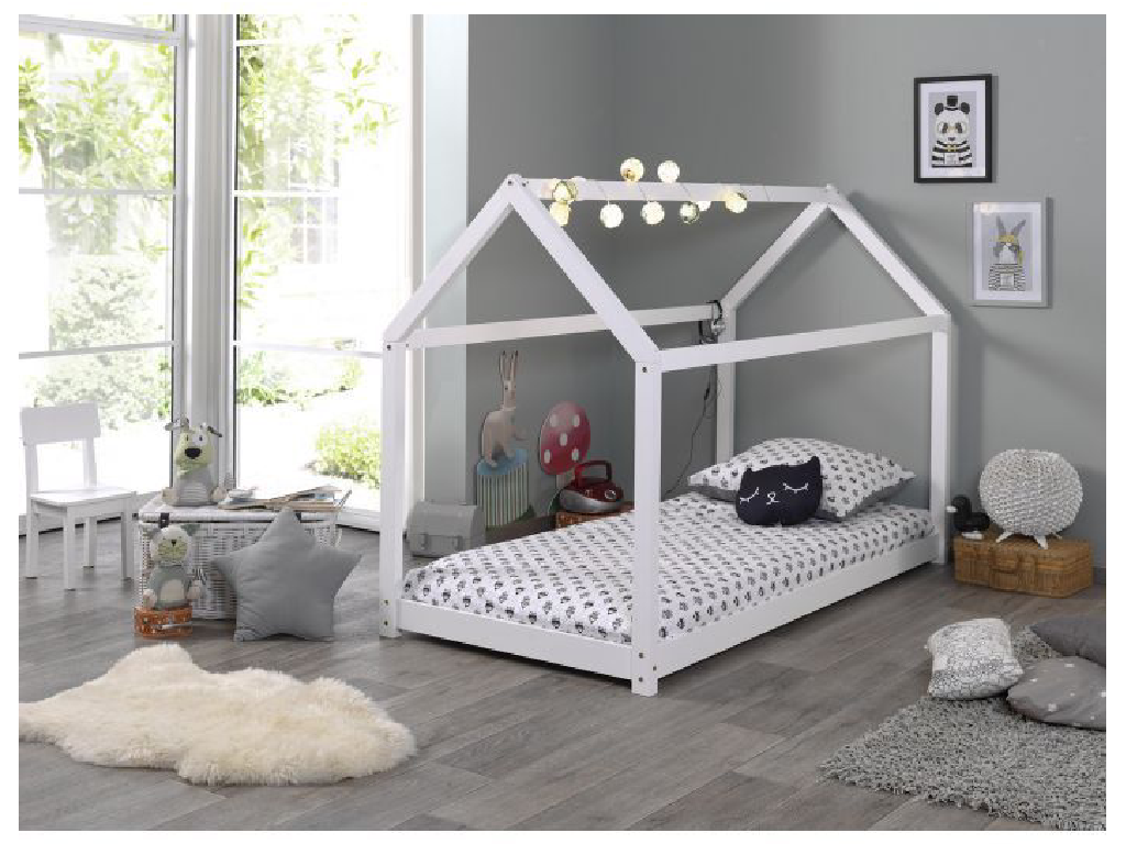 Vipack Hut House Bed in -  White (90x200cm)