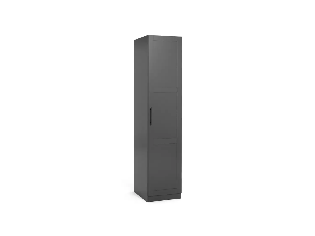 Habitat Munich Panelled 1 Door Wardrobe - Anthracite