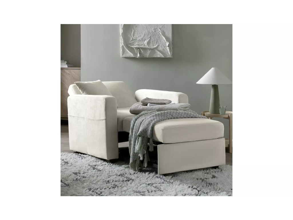 Habitat Reagan Single Fabric Chairbed - Natural