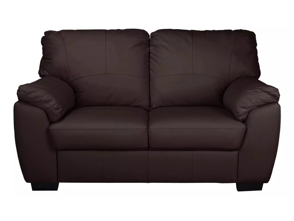 Milano Leather 2 Seater Sofa - Chocolate