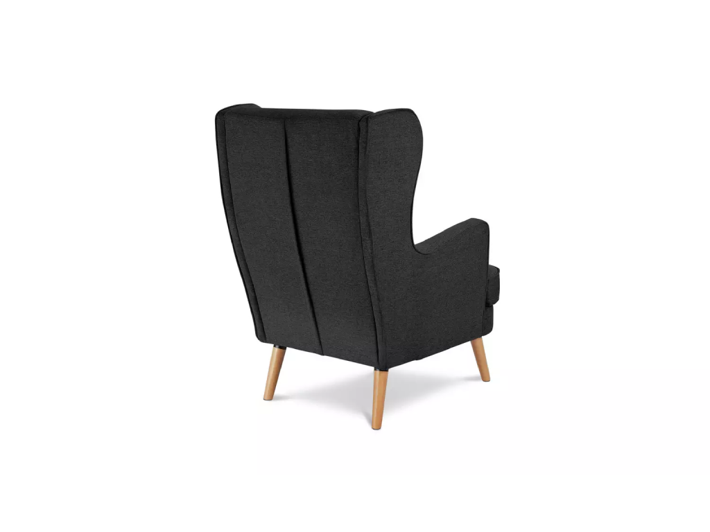 Habitat Callie Fabric Wingback Chair - Charcoal