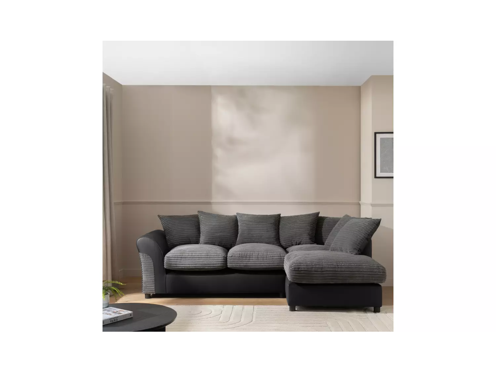 Harry Large Right Hand Corner Chaise Sofa - Grey