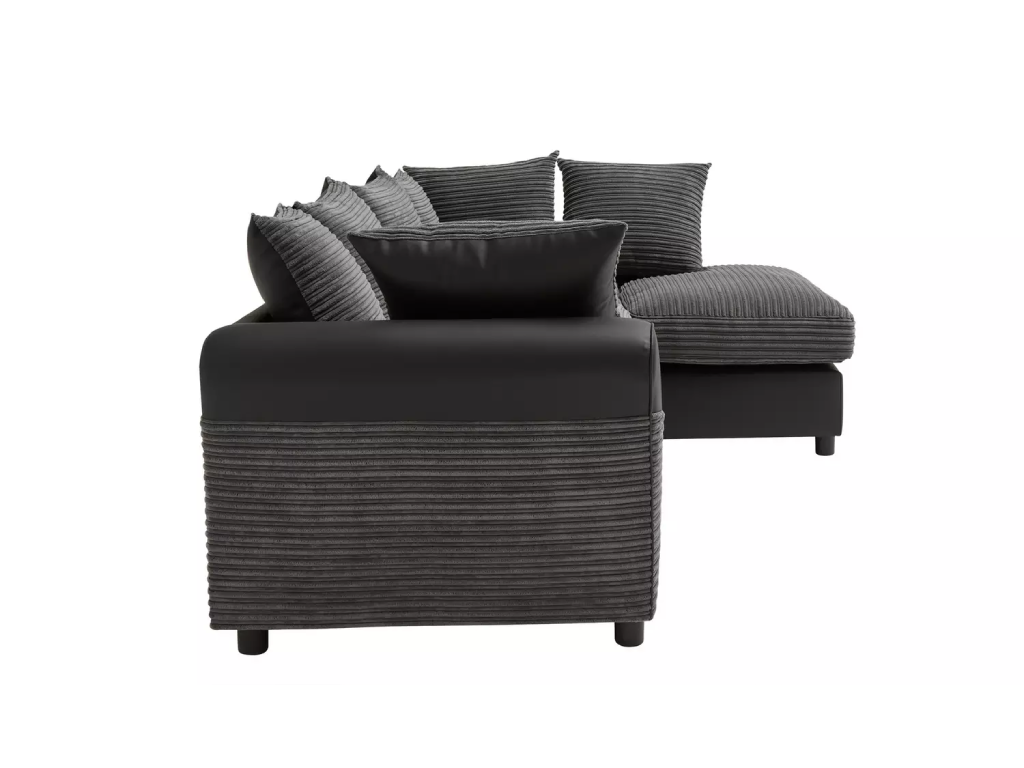 Harry Large Right Hand Corner Chaise Sofa - Grey