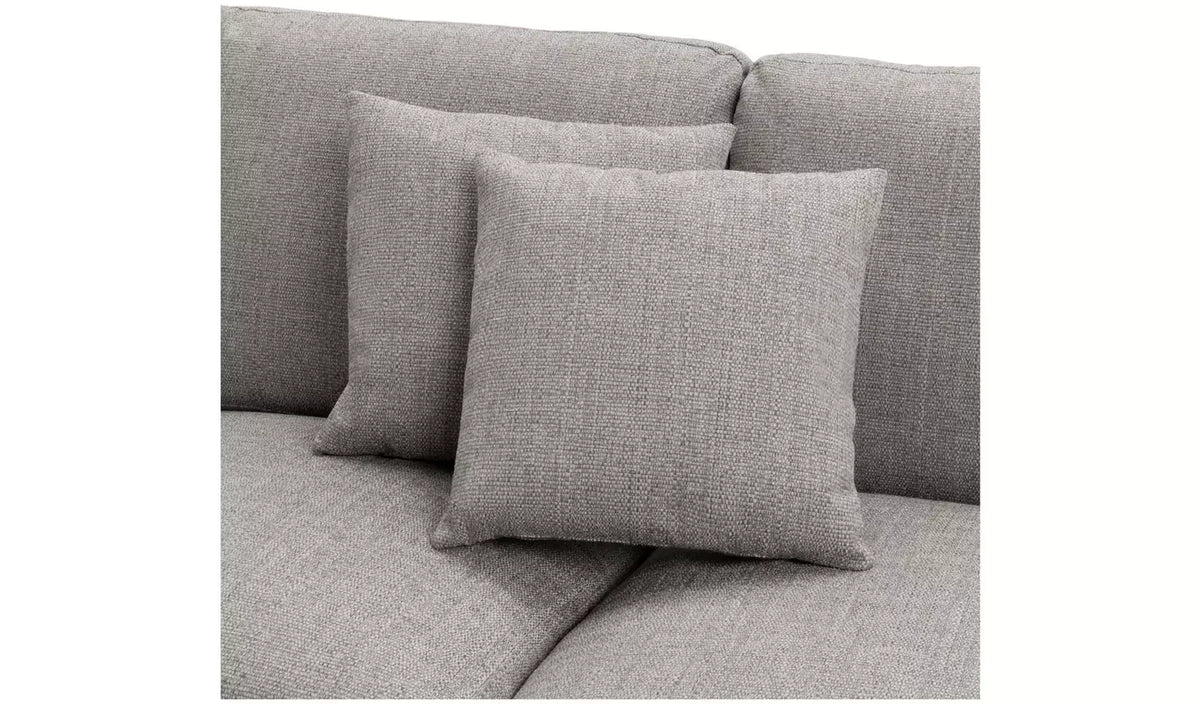 Lisbon Fabric Left Corner Chaise Sofa - Grey