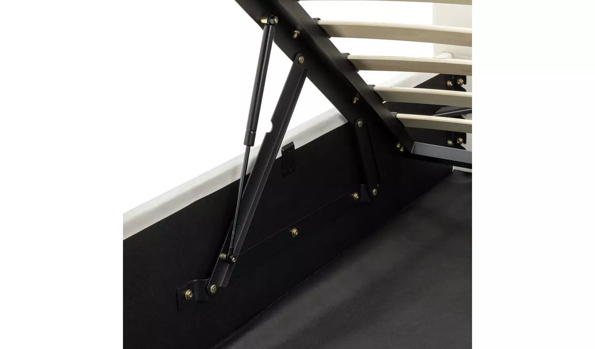 Pandora Double End Lift Ottoman Bed - Cream