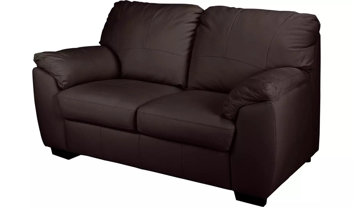 Milano Leather 2 Seater Sofa - Chocolate