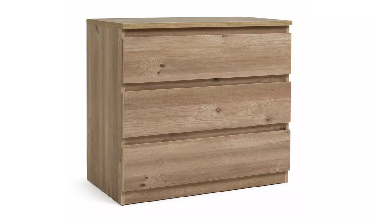 Jenson 3 Drawer Chest - Oak Effect