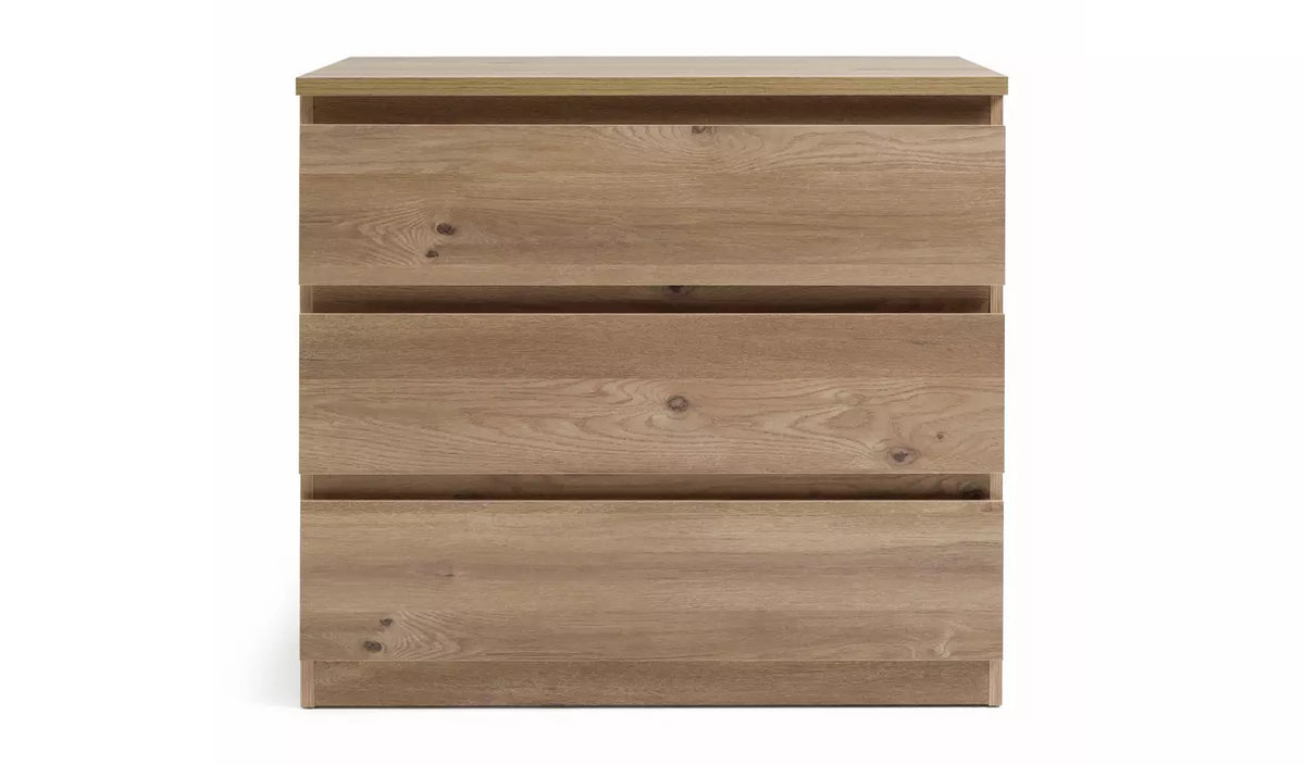 Jenson 3 Drawer Chest - Oak Effect