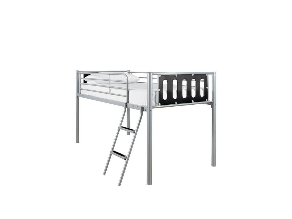 Cyber MidSleeper Bed Frame Silver / Black Furnish In Style
