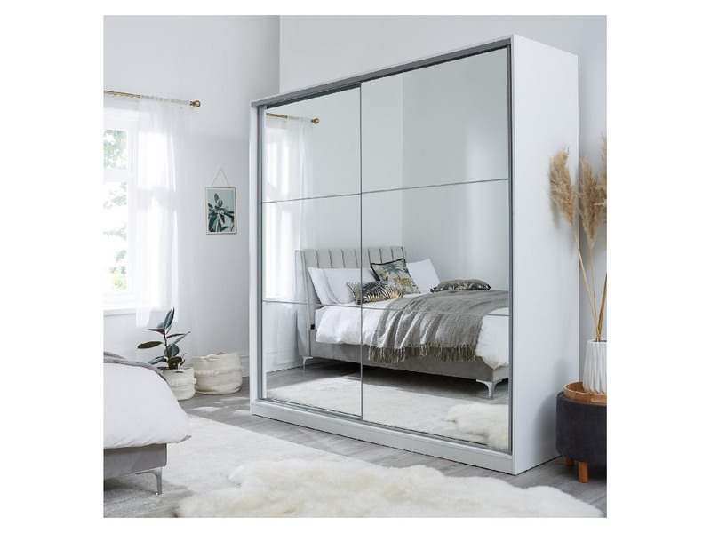 Universal large sliding store door mirrored wardrobe