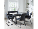 Bronx 160 cm Concrete Effect Dining Table With 1 Bench + 4 Chairs (Defect Table Corner)