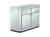Plinth Mirrored Ready Assembled Compact Sideboard