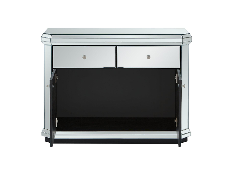 Plinth Mirrored Ready Assembled Compact Sideboard