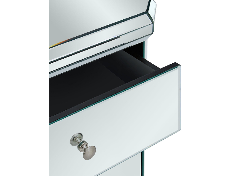 Plinth Mirrored Ready Assembled Compact Sideboard