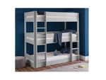 Julian Bowen Trio Triple Stacker Bunk Bed - Grey - Frame Only