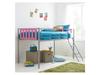 Cyber Mid-Sleeper Bed Frame - Silver / Pink
