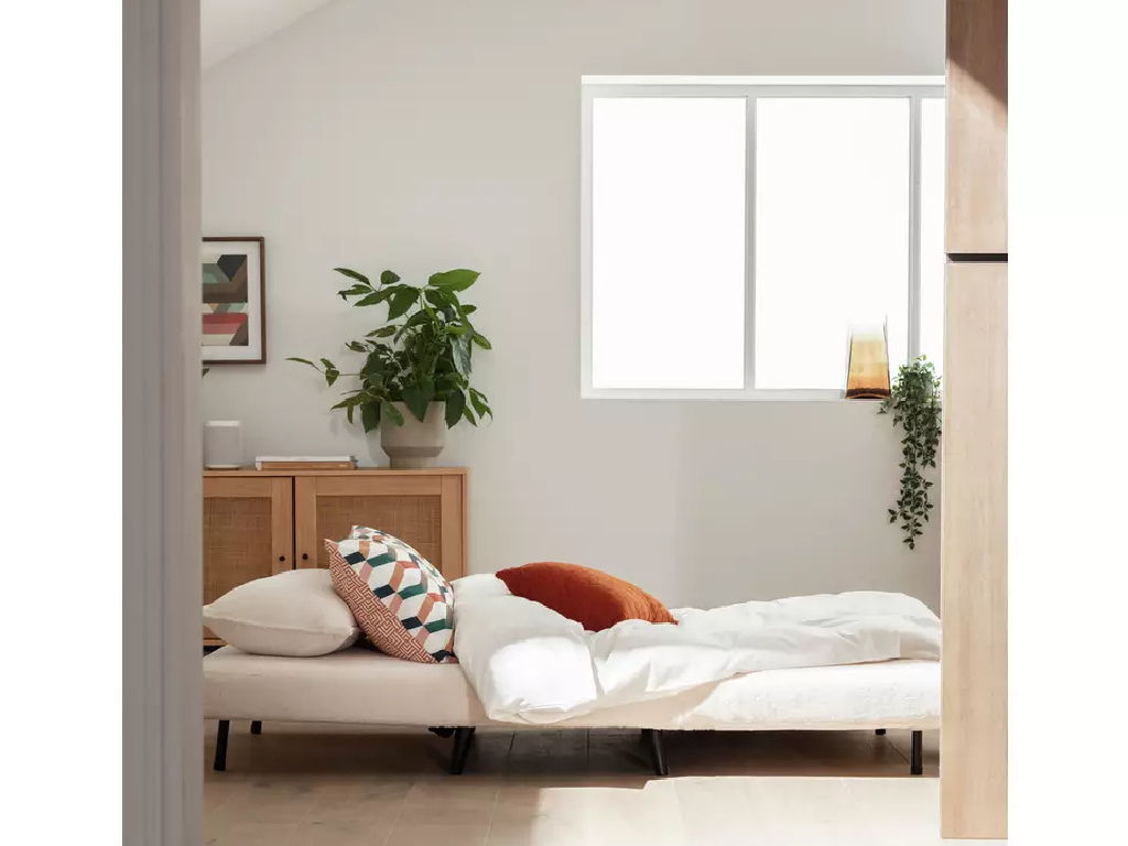 Habitat Roma Single boucle Chairbed - Cream