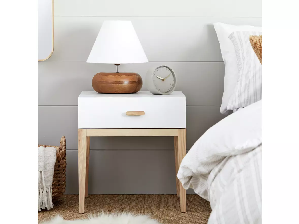 Habitat Pair Of Tatsuma 1 Drawer Bedside Table - White