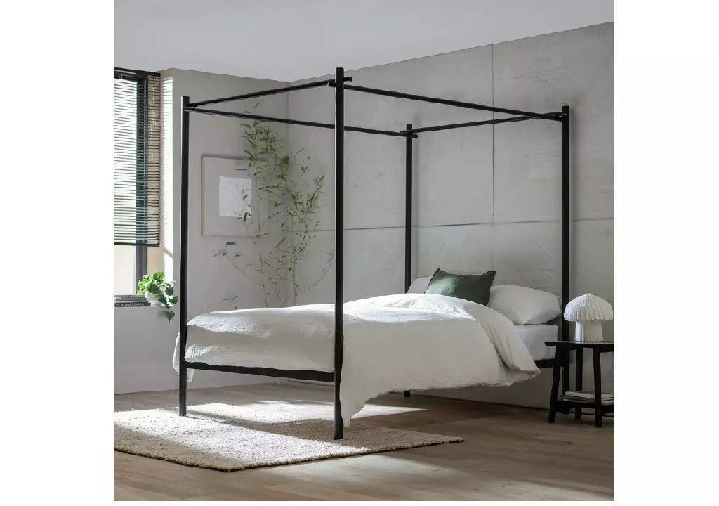 Habitat Akari 4 Poster King Metal Bed Frame - Black (B-GRADE)