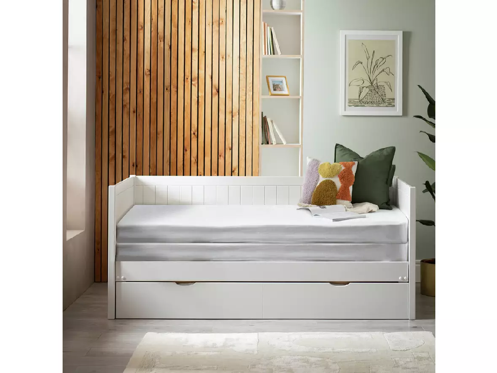 Habitat Axel Trundle Day Bed with 1 Drawer - White