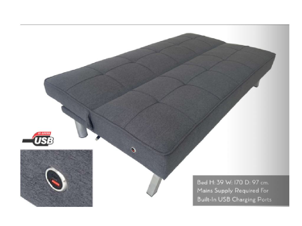 Oxford Clic Clac Sofa Bed - Linen Grey