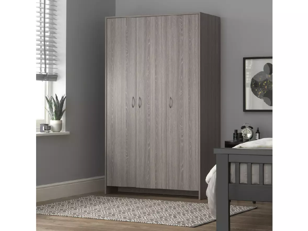Seville 3 Door Wardrobe - Grey Oak Effect