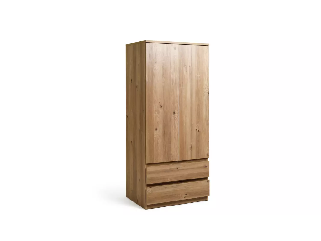 Habitat Jenson 2 Door 2 Drawer Wardrobe - Oak Effect