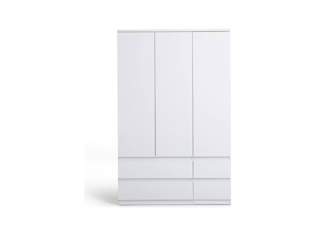 Habitat Jenson 3 Door 4 Drawer Wardrobe - White Gloss