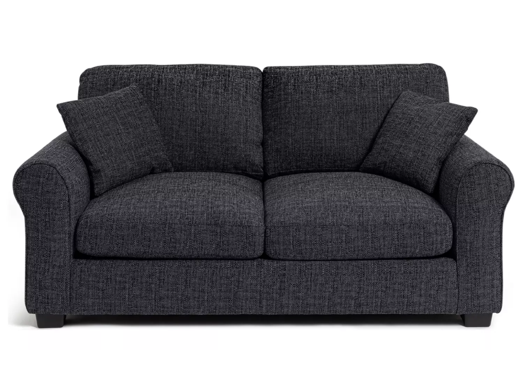 Lisbon Fabric 2 Seater Sofa Bed - Charcoal