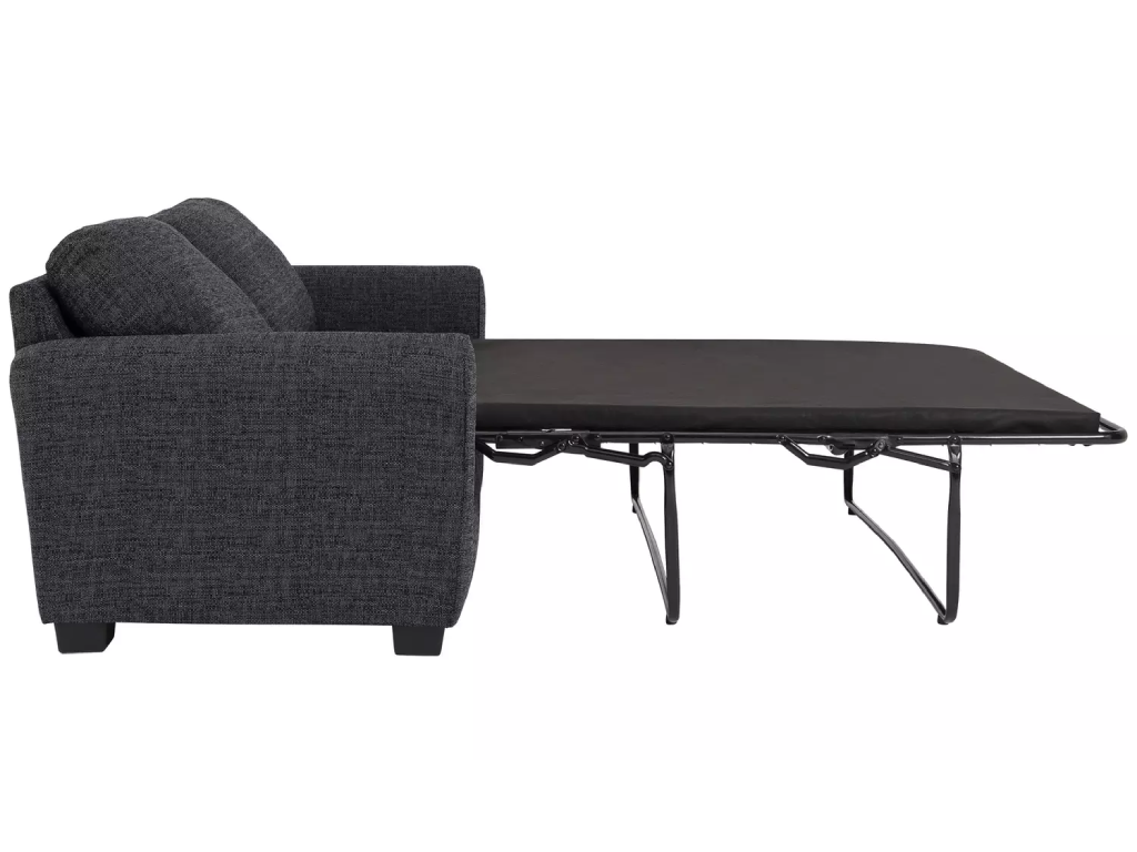 Lisbon Fabric 2 Seater Sofa Bed - Charcoal