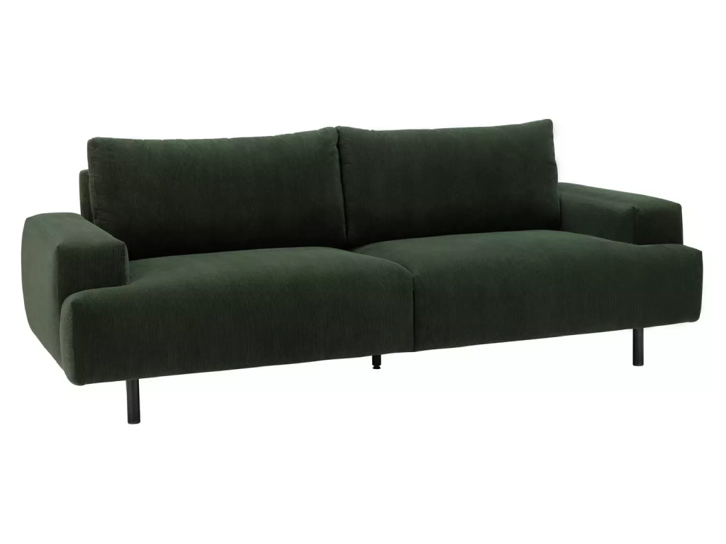 Habitat Julien Fabric 3 Seater Sofa - Dark Green