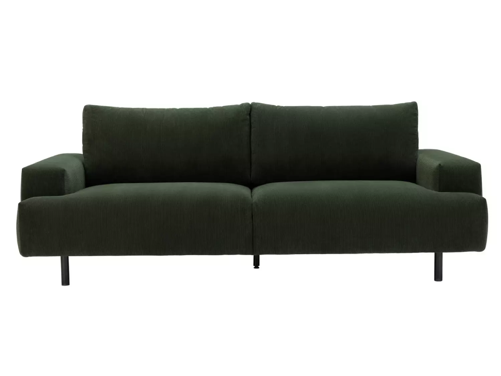 Habitat Julien Fabric 3 Seater Sofa - Dark Green