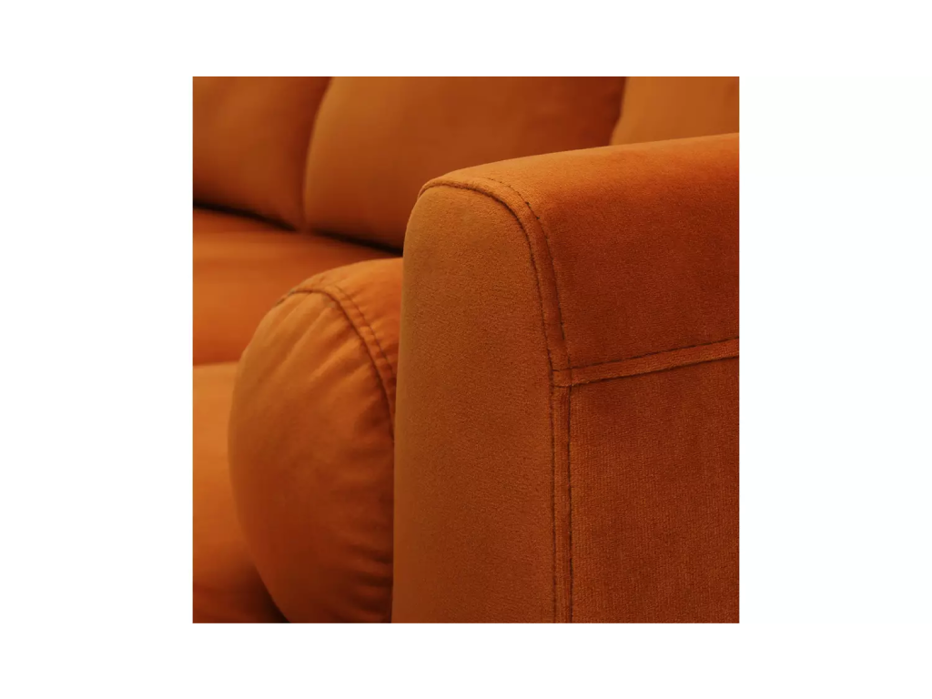 Habitat Jacob Velvet Right Hand Corner Sofa - Orange