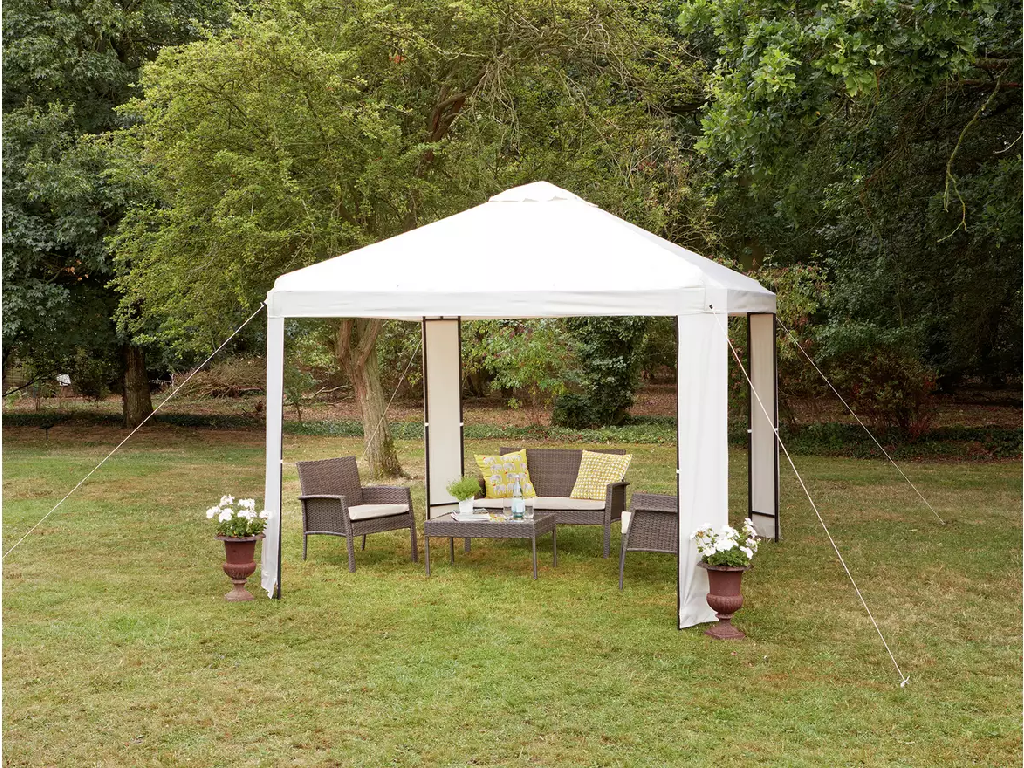 3m x 3m Garden Gazebo - Cream