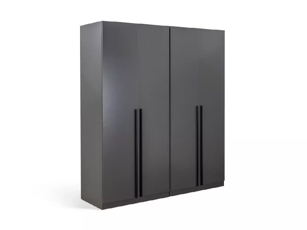 Habitat Munich 4 Door Wardrobe - Anthracite