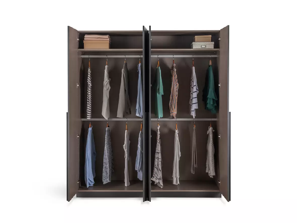 Habitat Munich 4 Door Wardrobe - Anthracite