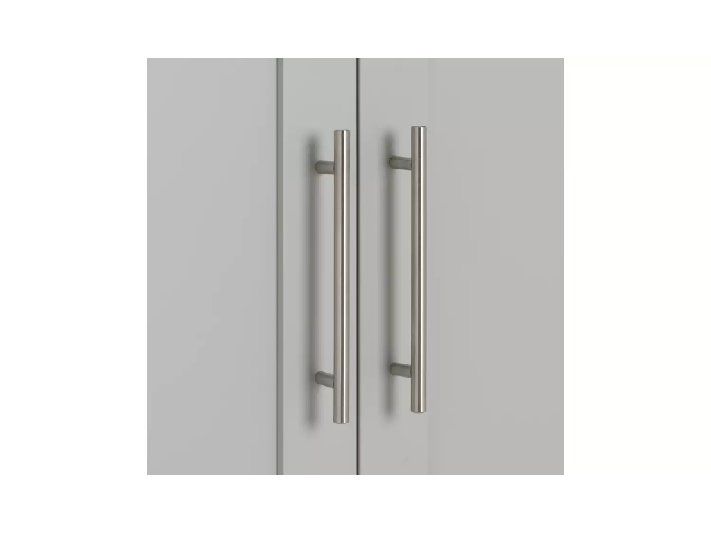 Habitat Munich Panelled 2 Door Wardrobe - Grey