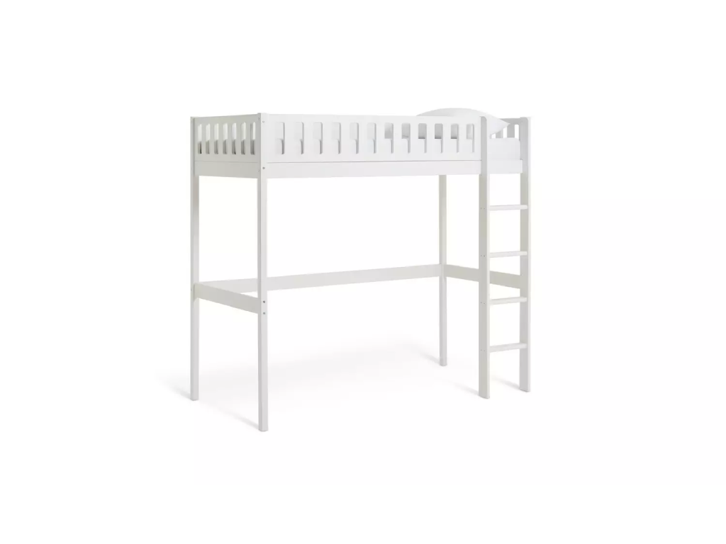 Habitat Ronnie High Sleeper Bed & Mattress - White (B-GRADE)