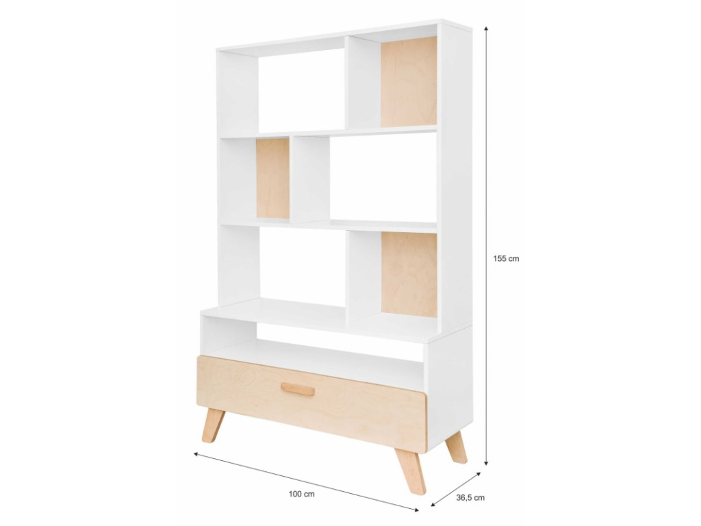 Bellamy Hoppa Shelf White/Beech