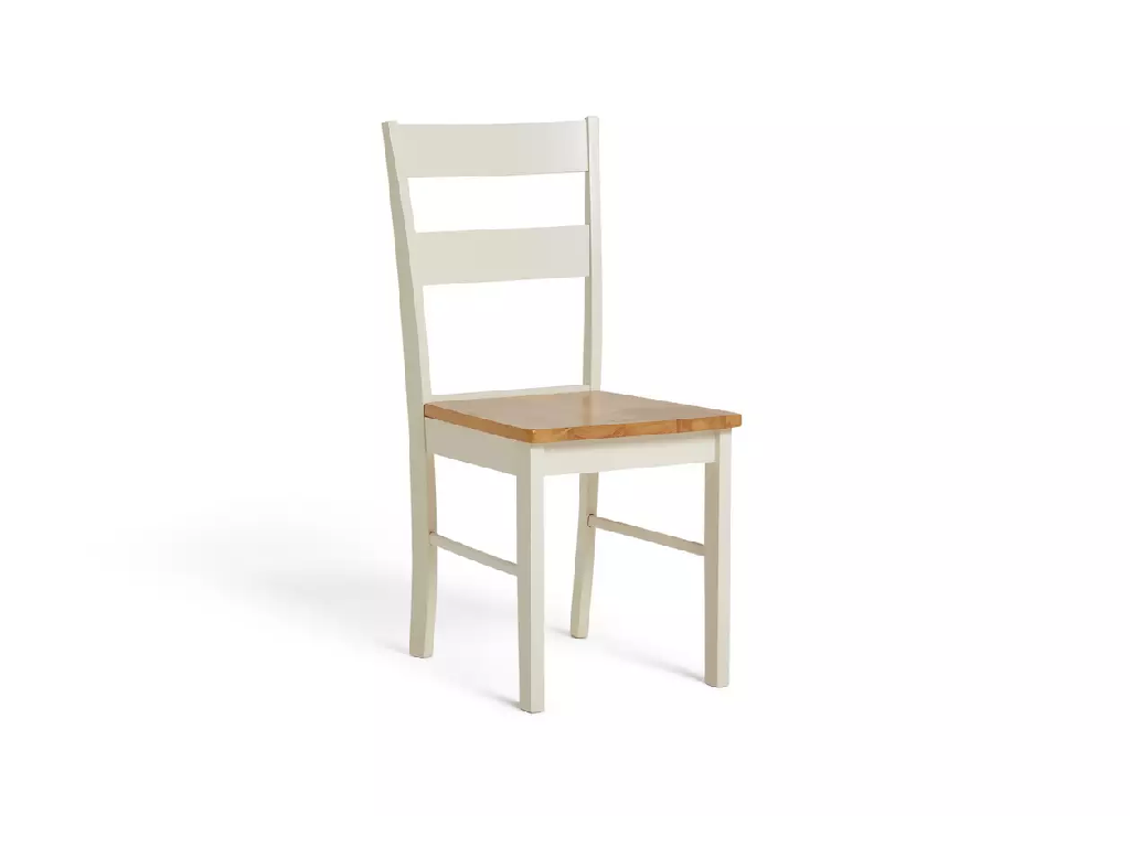 Home Chicago Round White Dining Table & 4 White Chairs