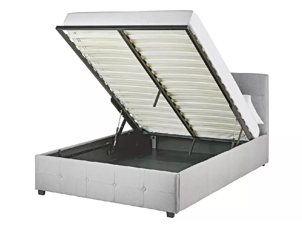 Eros King Size End Opening Ottoman Bed Frame- Grey