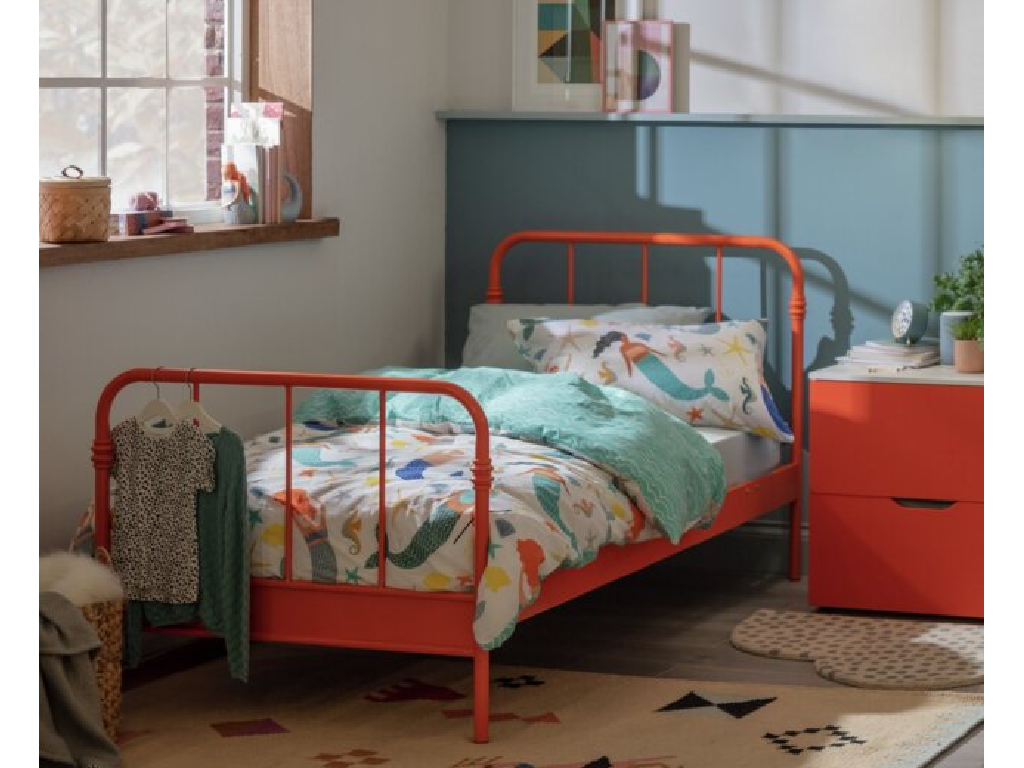 Habitat Jett Single Metal Bed Frame - Orange