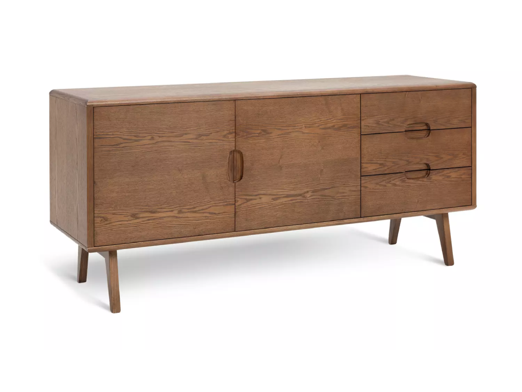 Habitat x Scion Esala 2 Door 3 Drawer Sideboard-Walnut Stain