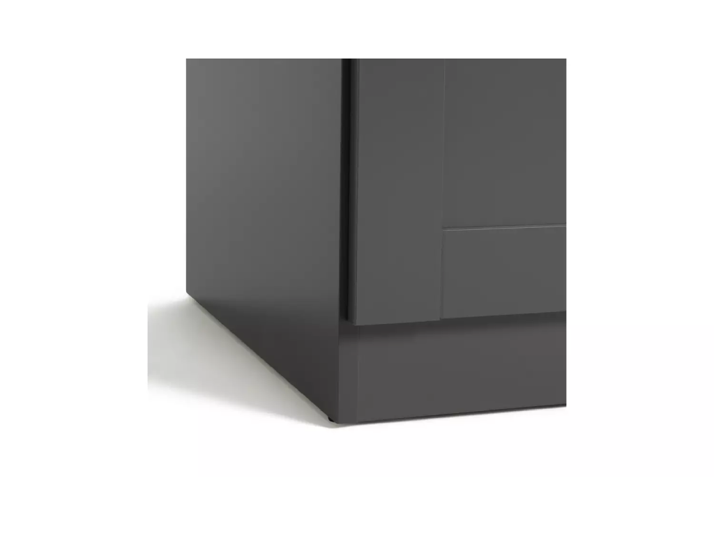Habitat Munich Panelled 1 Door Wardrobe - Anthracite