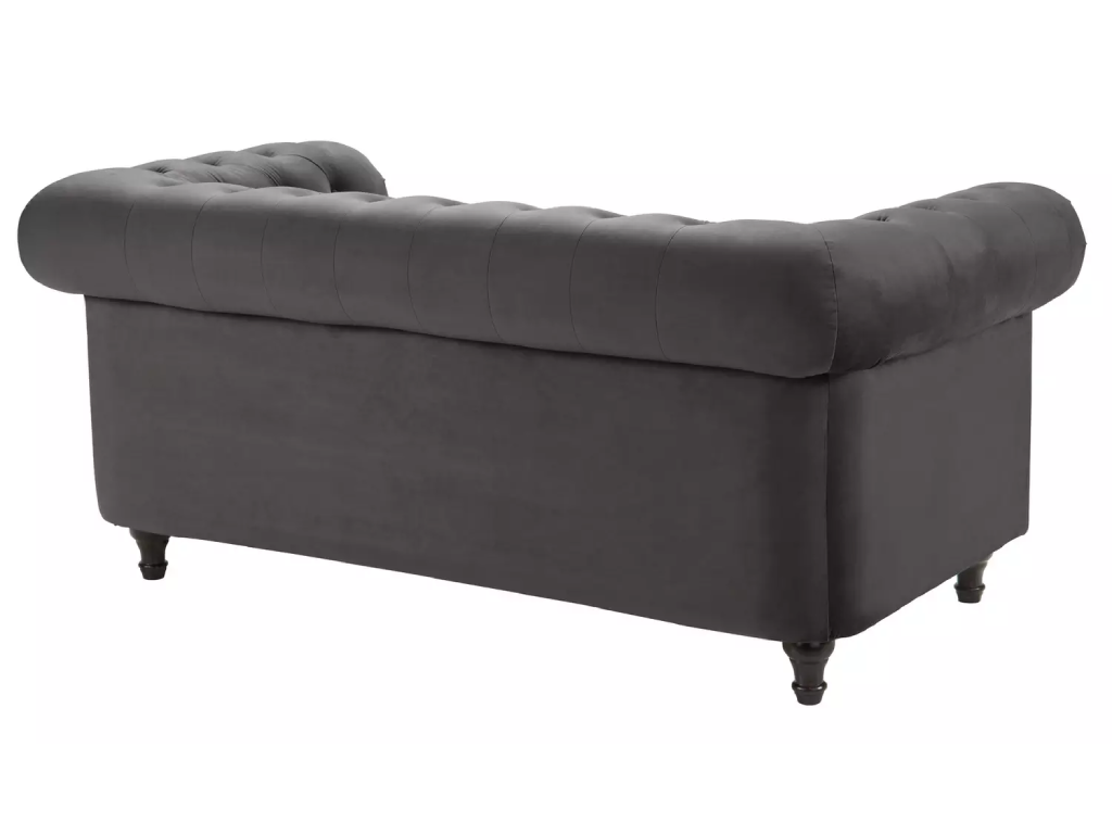 Habitat Chesterfield Velvet 2 Seater Sofa - Charcoal