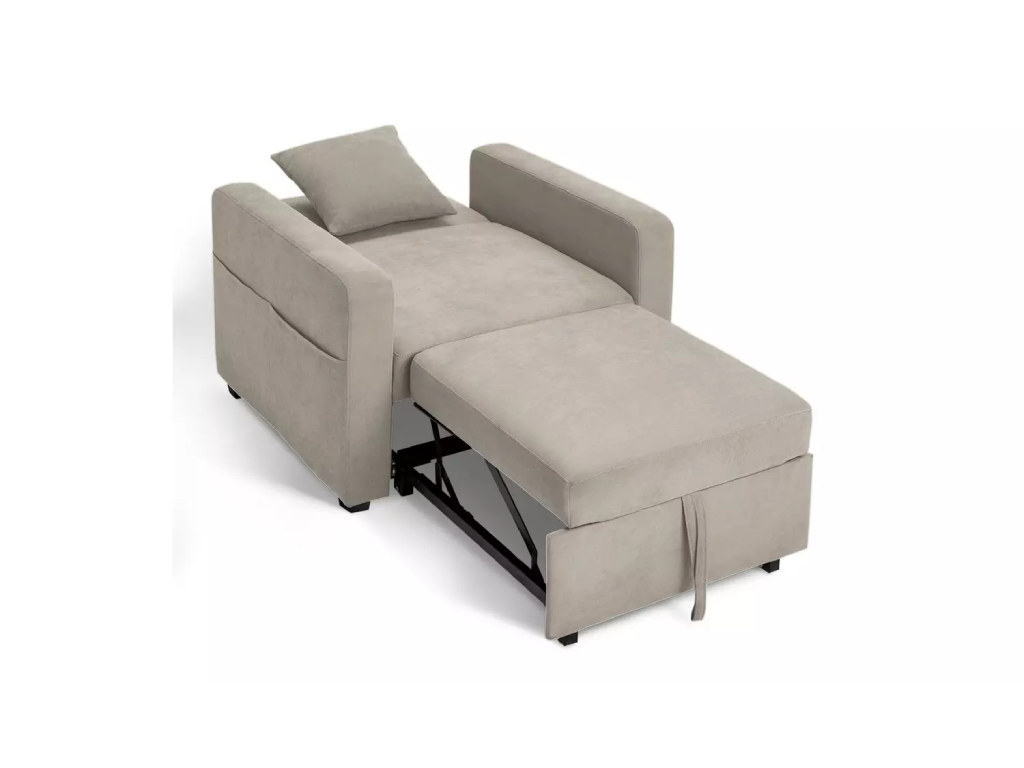 Habitat Reagan Single Fabric Chairbed - Natural