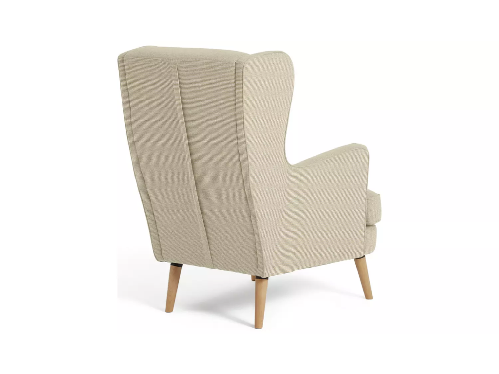 Habitat Callie Fabric Wingback Chair - Latte