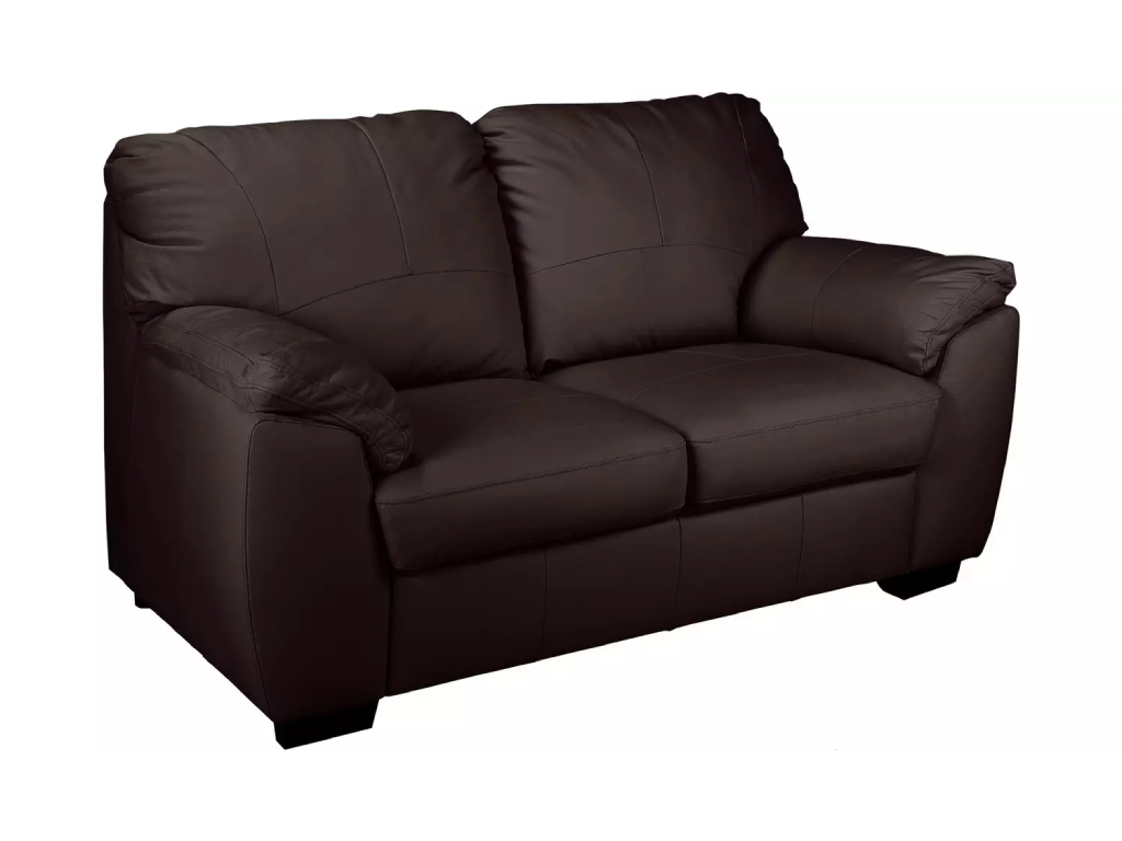 Milano Leather 2 Seater Sofa - Chocolate